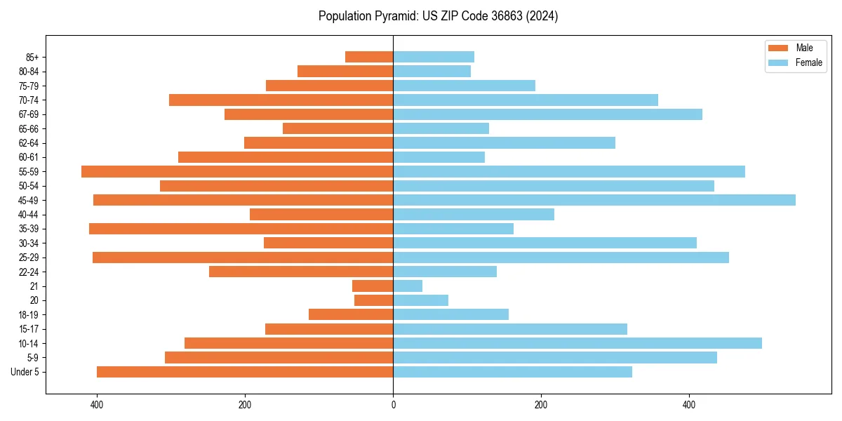 Population pyramid for 