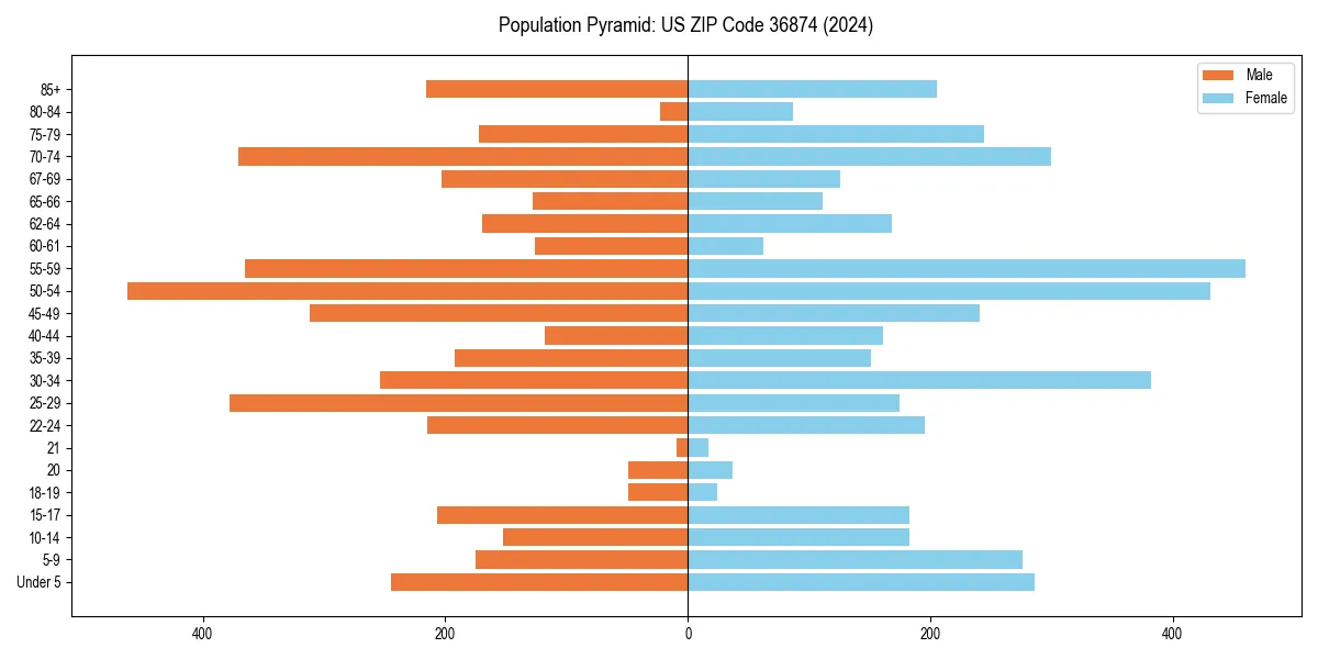Population pyramid for 
