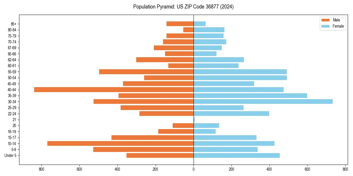 Population pyramid for 