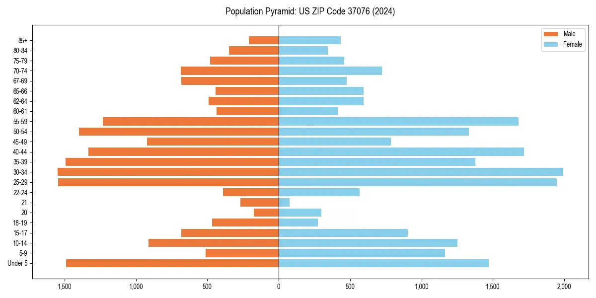 Population pyramid for 