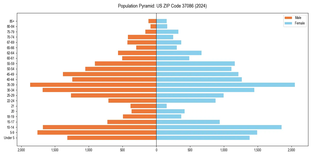 Population pyramid for 