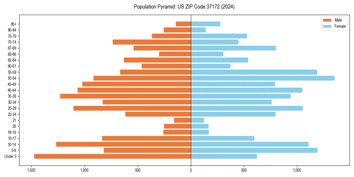 Population pyramid for 