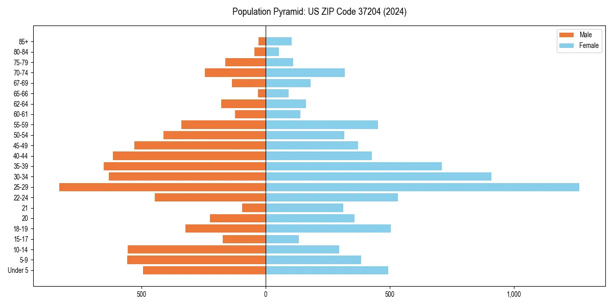 Population pyramid for 