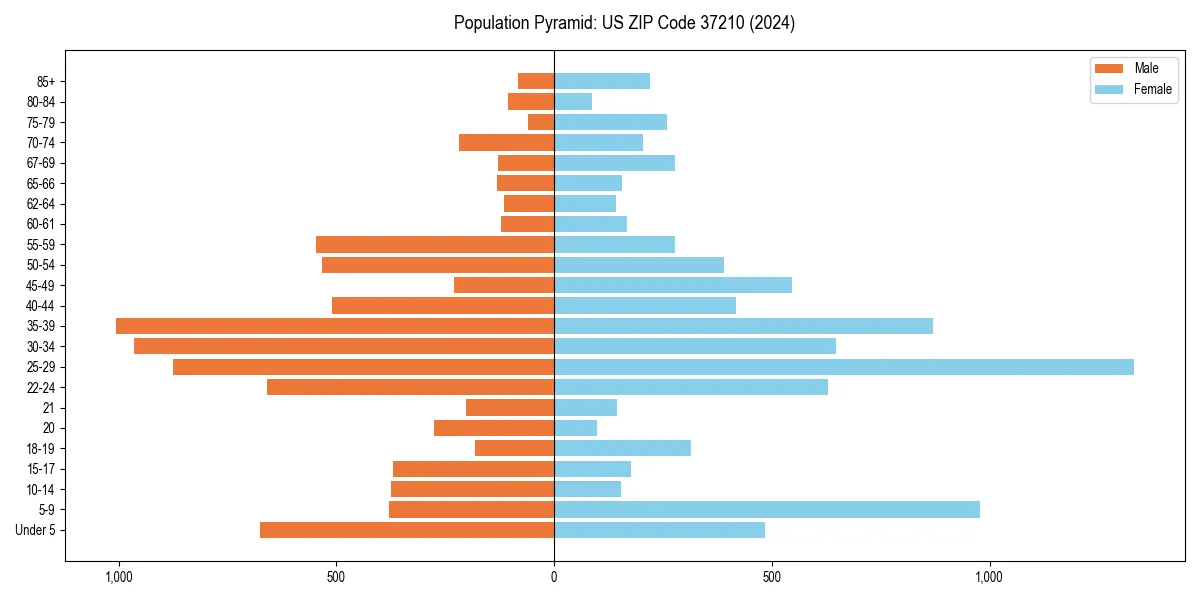 Population pyramid for 