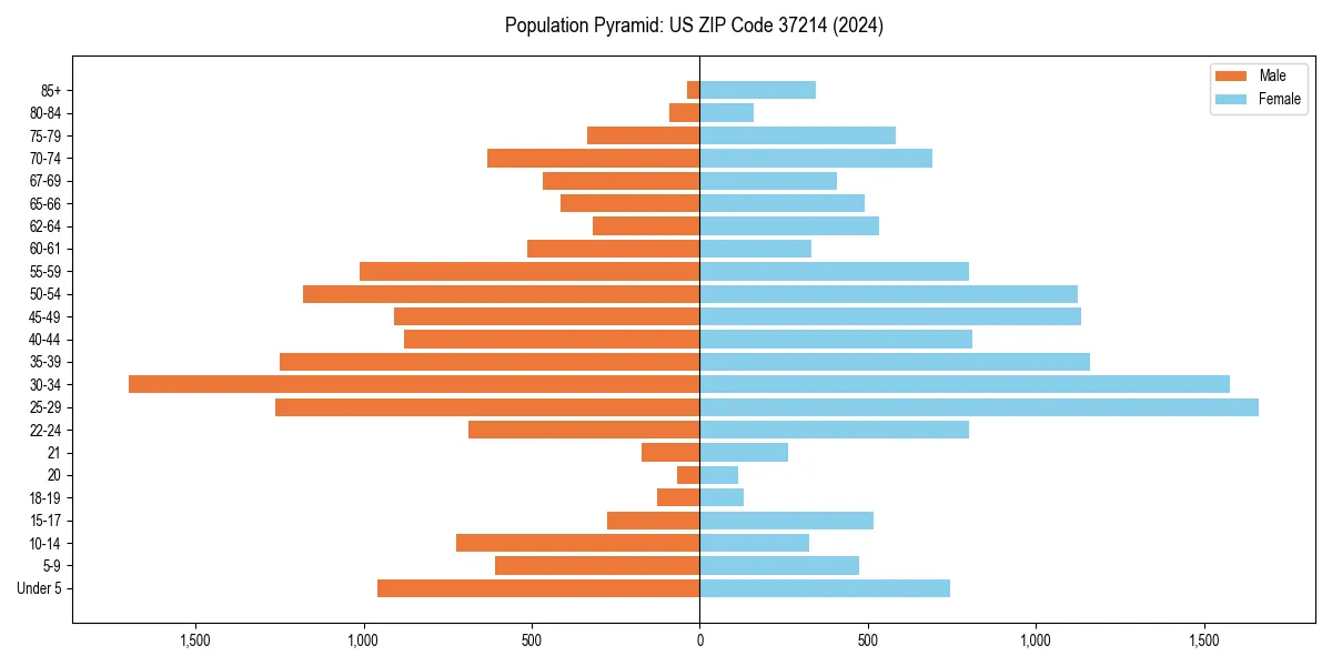 Population pyramid for 