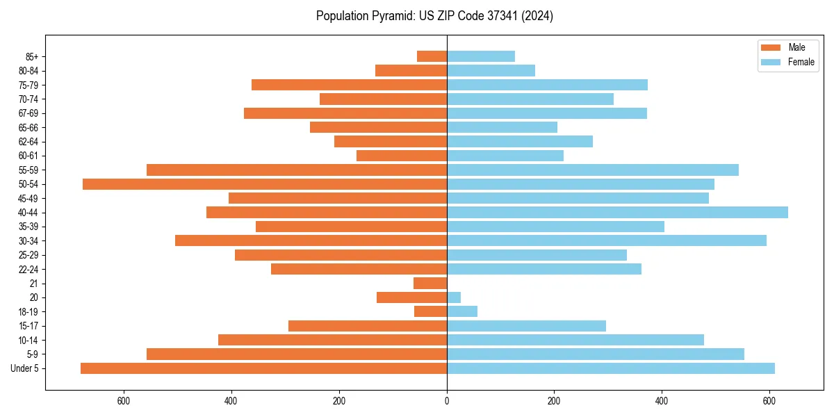Population pyramid for 