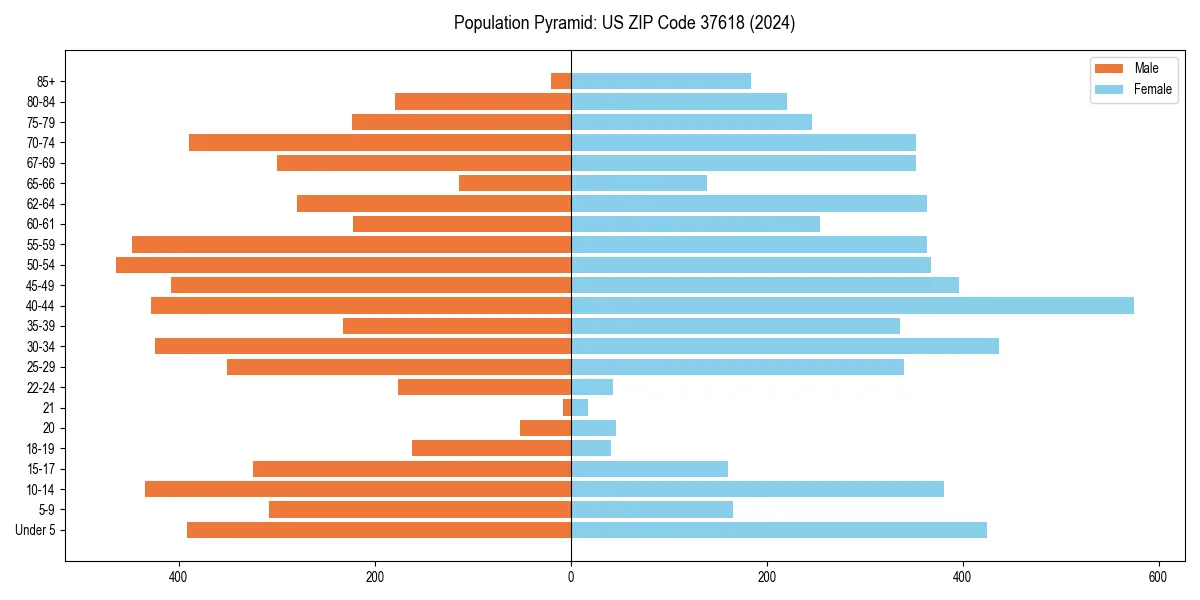 Population pyramid for 