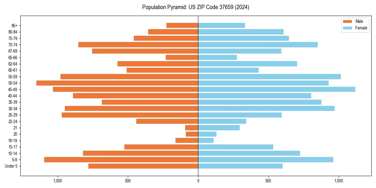 Population pyramid for 
