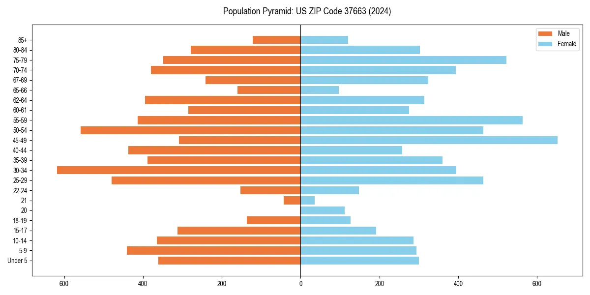 Population pyramid for 