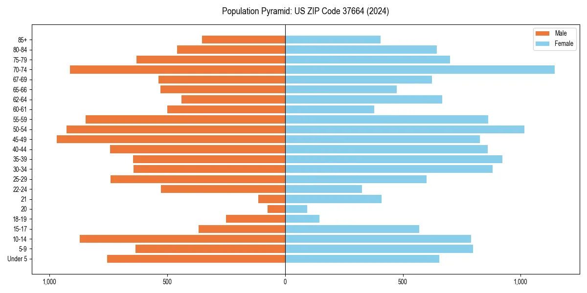 Population pyramid for 