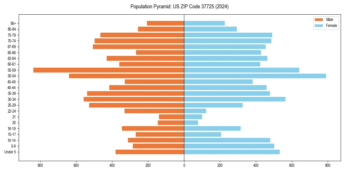 Population pyramid for 