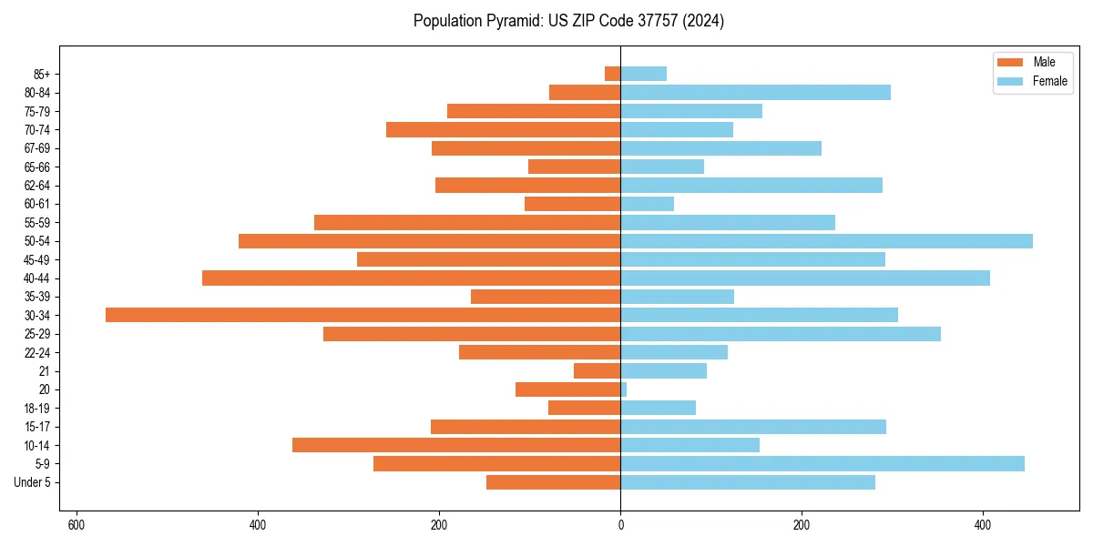 Population pyramid for 