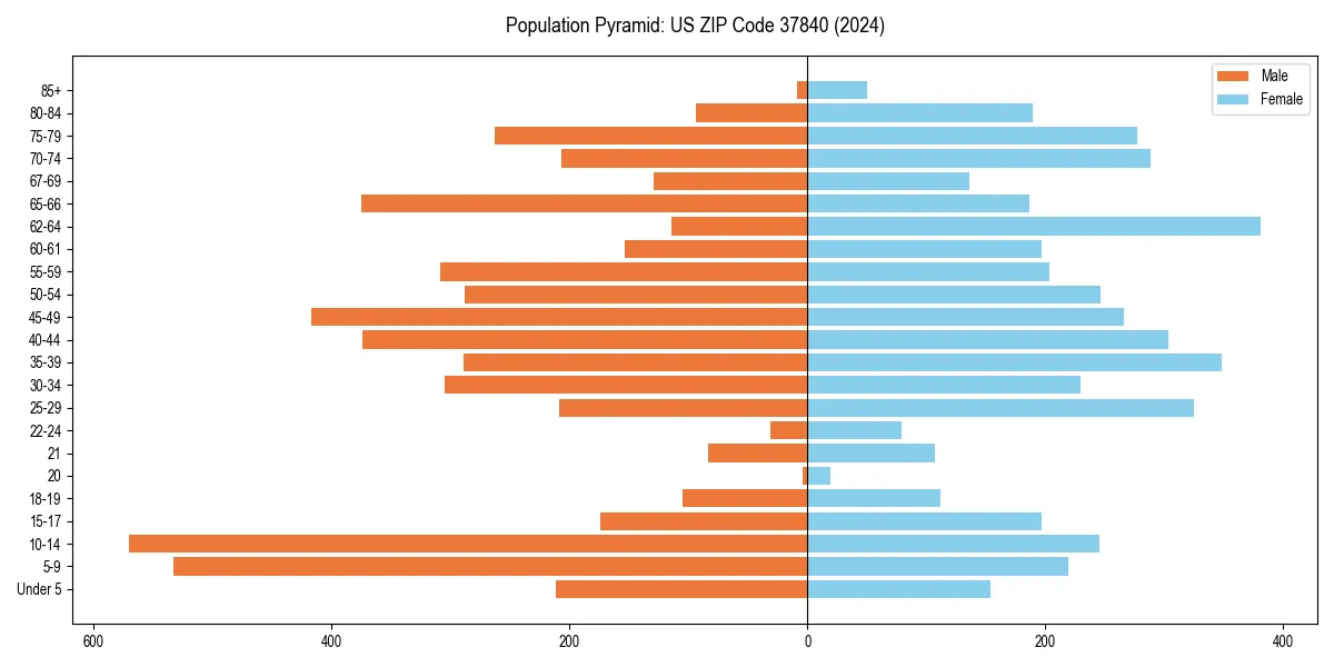 Population pyramid for 
