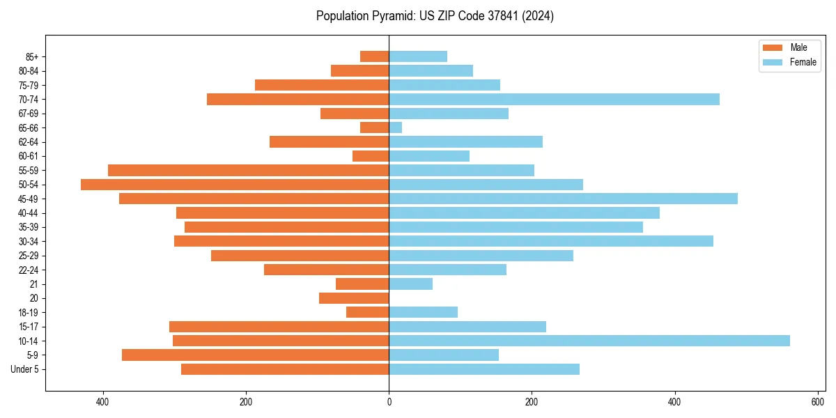 Population pyramid for 