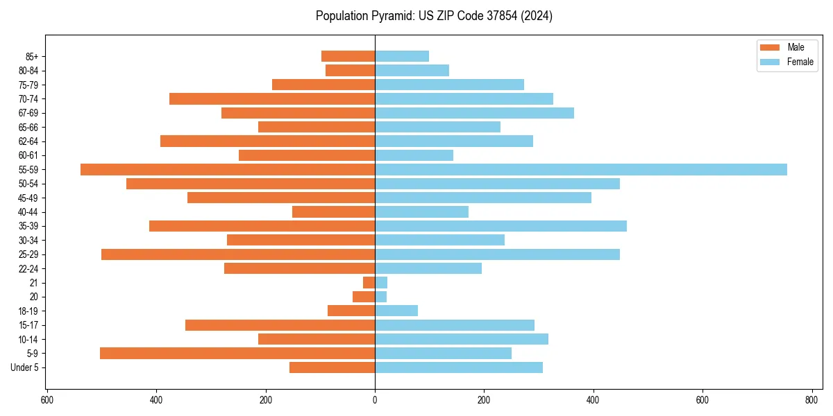 Population pyramid for 