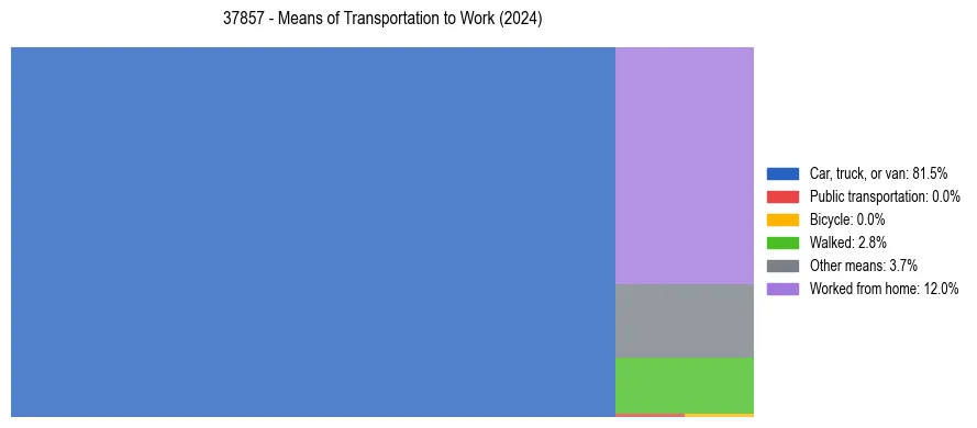 Commute modes in US ZIP Code 37857