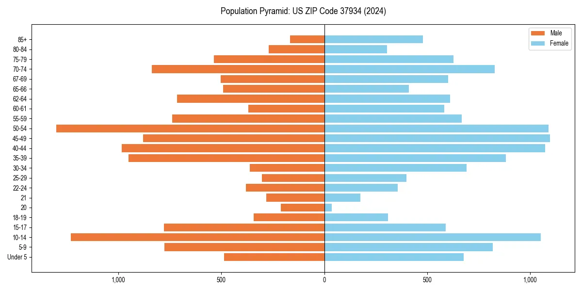 Population pyramid for 