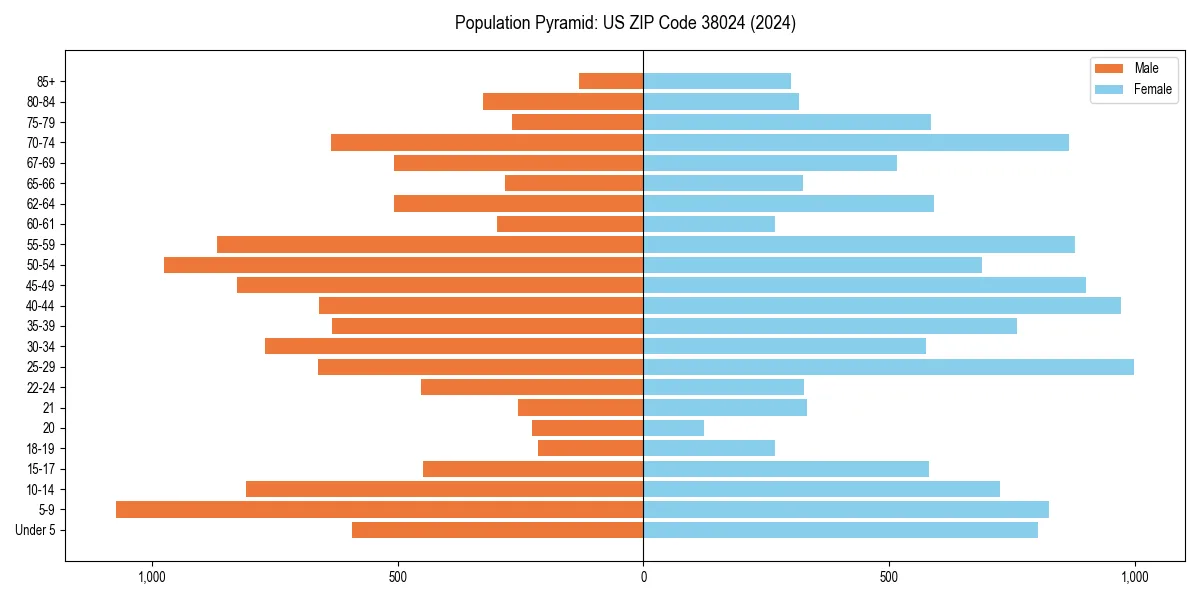 Population pyramid for 
