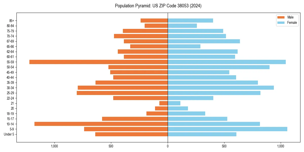 Population pyramid for 