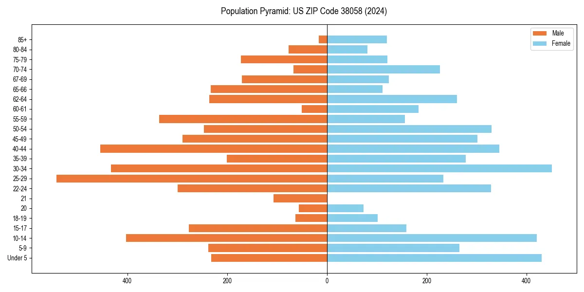 Population pyramid for 