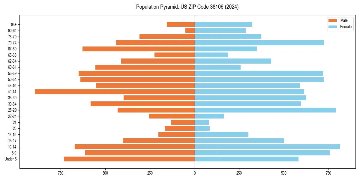 Population pyramid for 