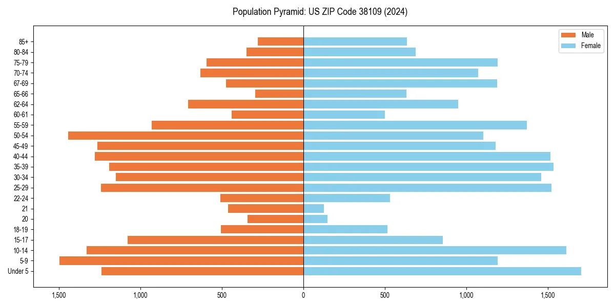 Population pyramid for 