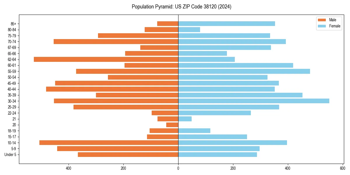 Population pyramid for 