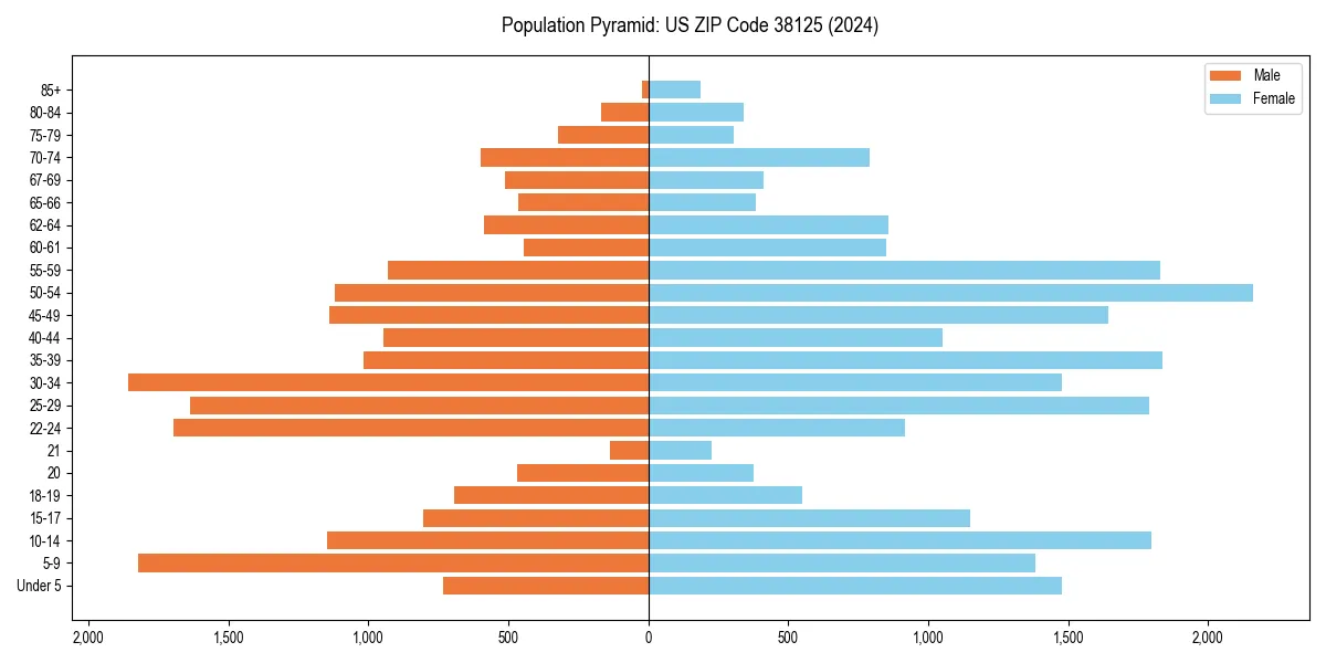 Population pyramid for 