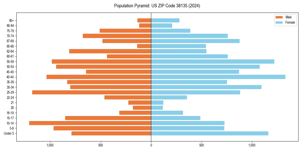 Population pyramid for 
