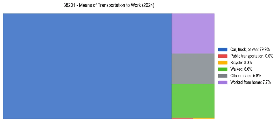 Commute modes in US ZIP Code 38201