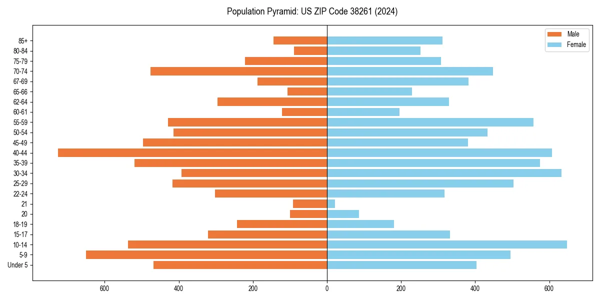 Population pyramid for 