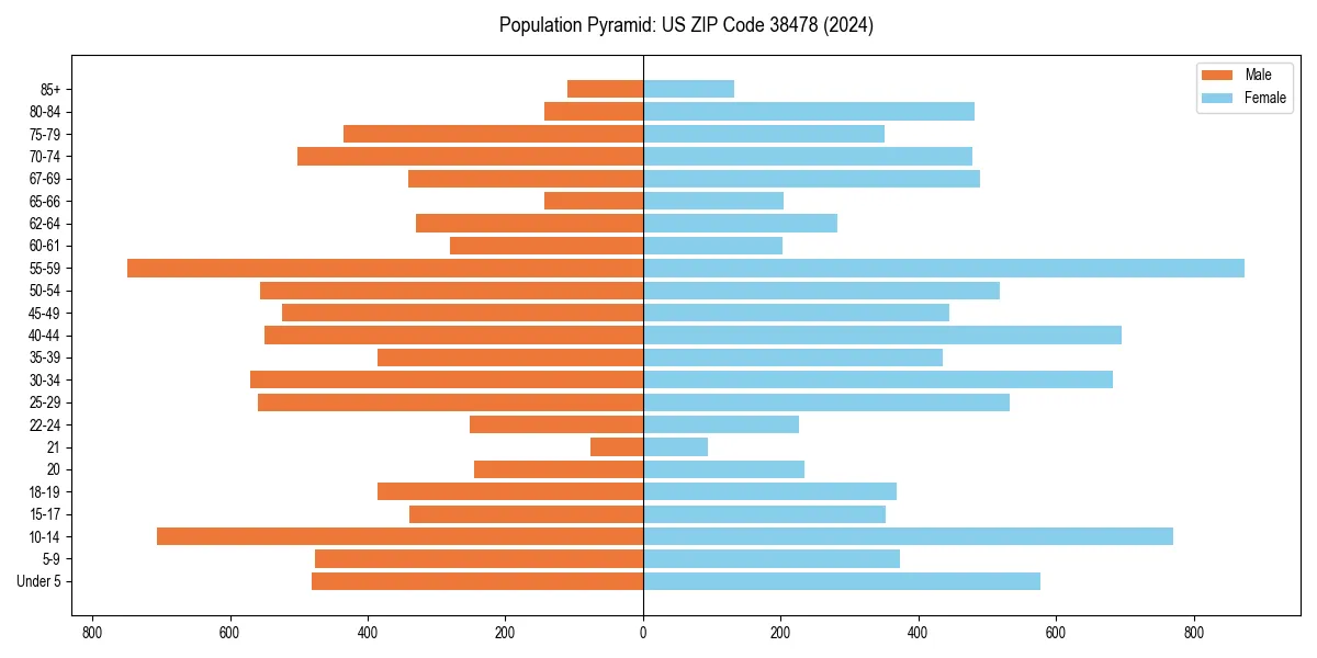 Population pyramid for 