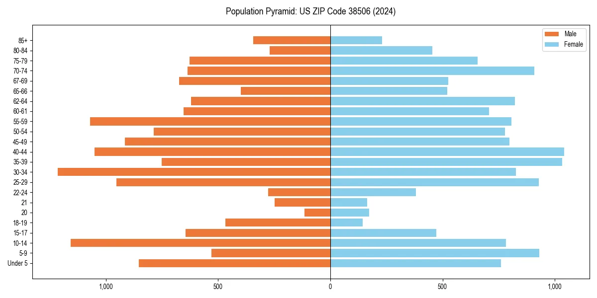Population pyramid for 