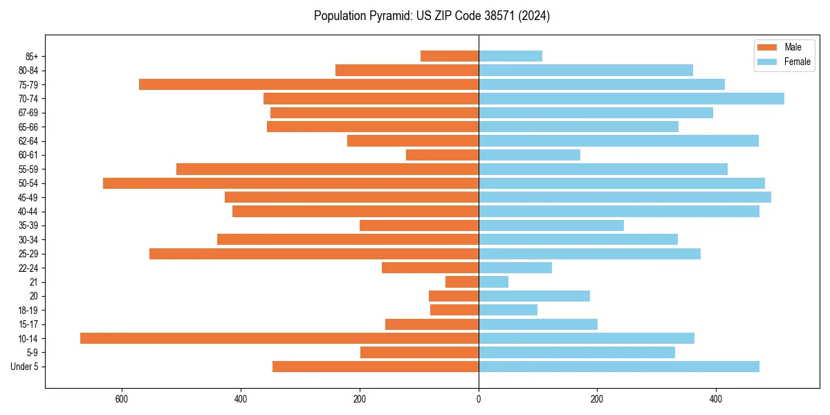 Population pyramid for 