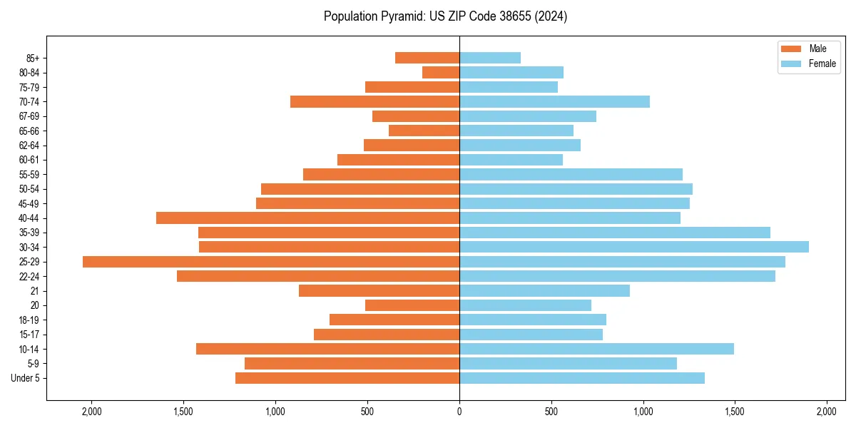 Population pyramid for 