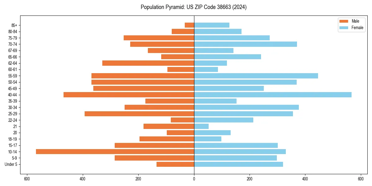 Population pyramid for 