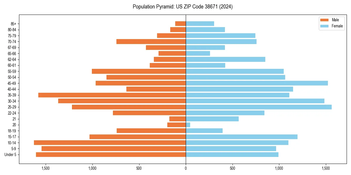 Population pyramid for 