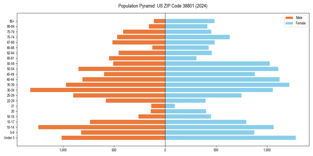 Population pyramid for 