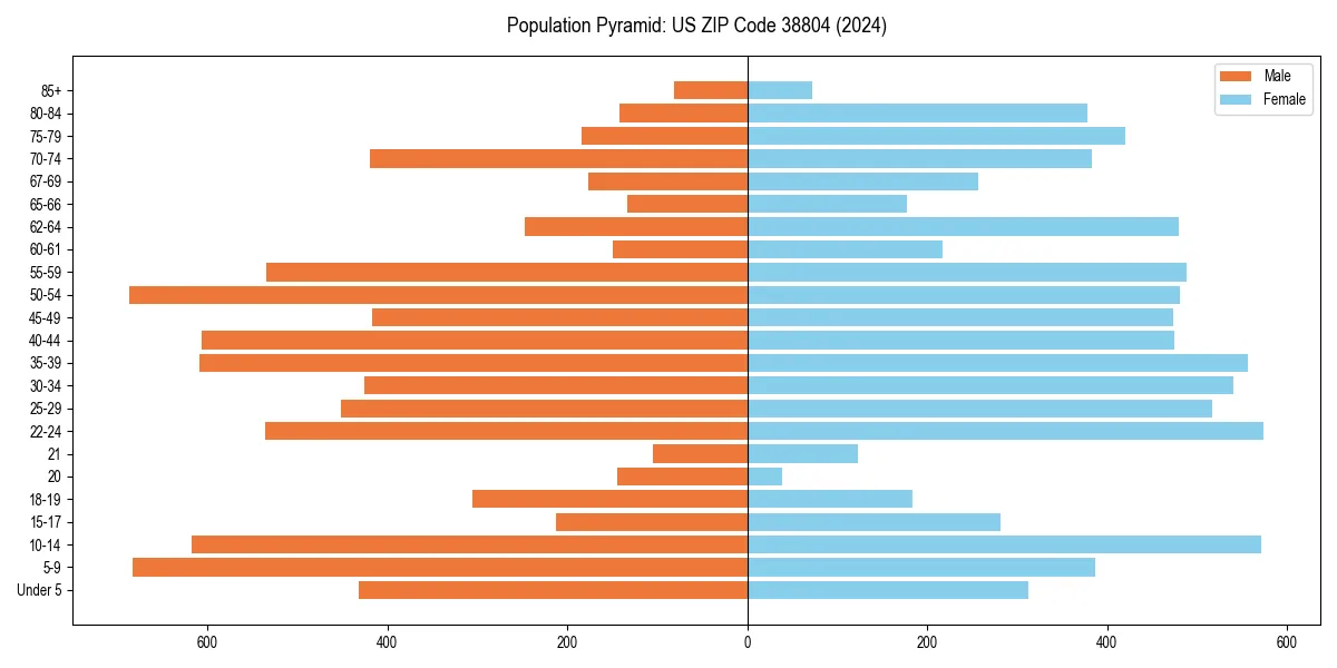 Population pyramid for 