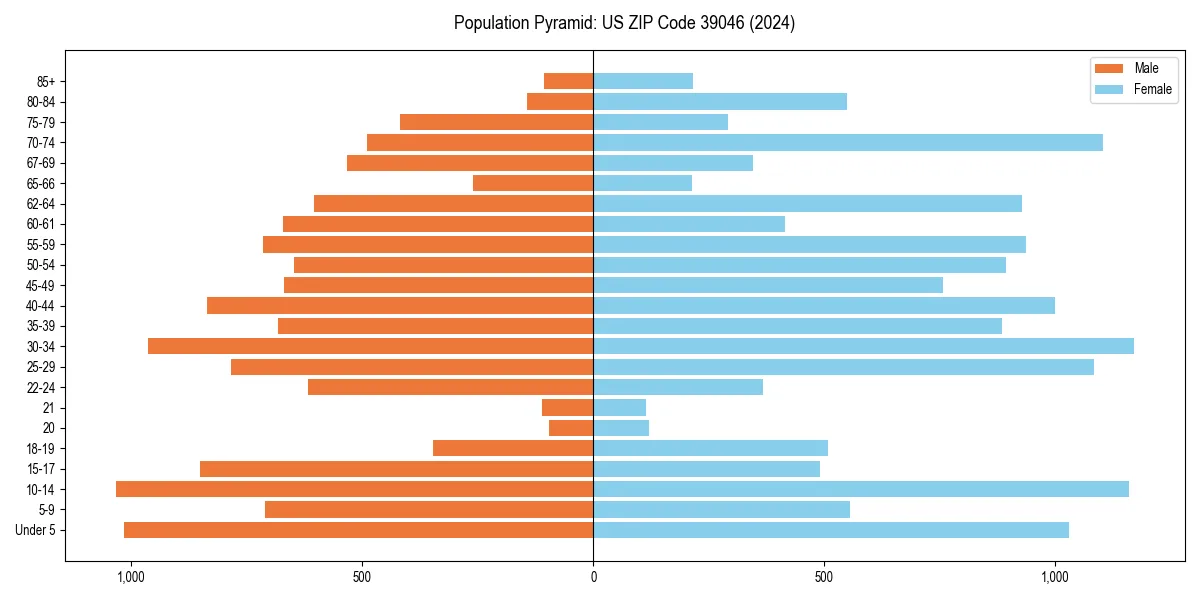 Population pyramid for 