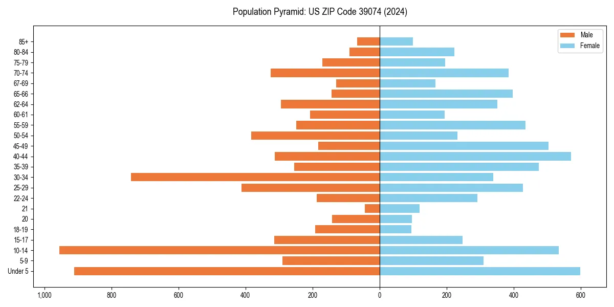 Population pyramid for 