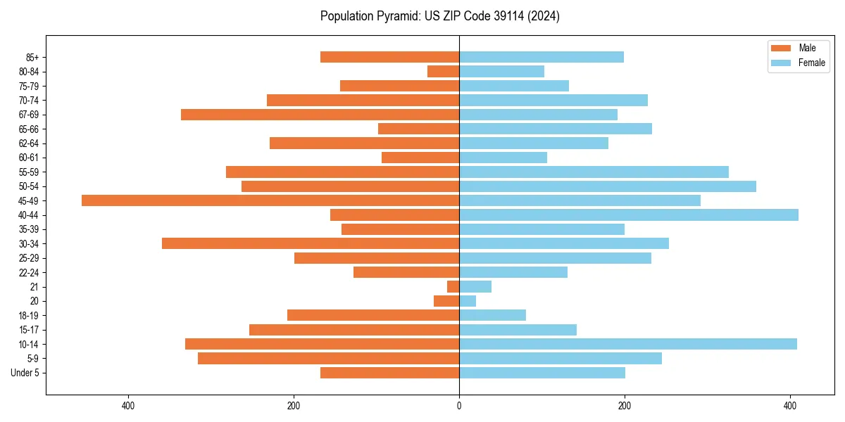 Population pyramid for 