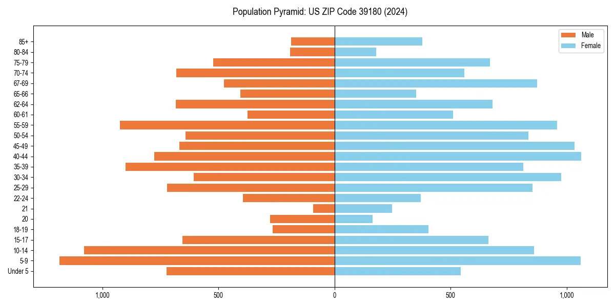 Population pyramid for 