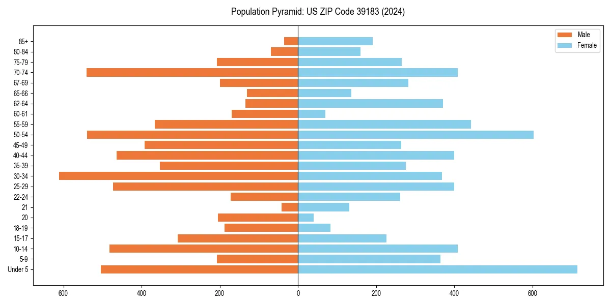 Population pyramid for 