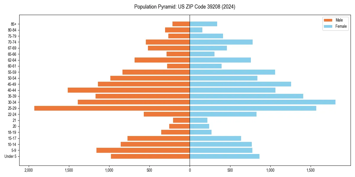 Population pyramid for 