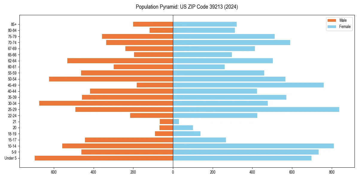 Population pyramid for 