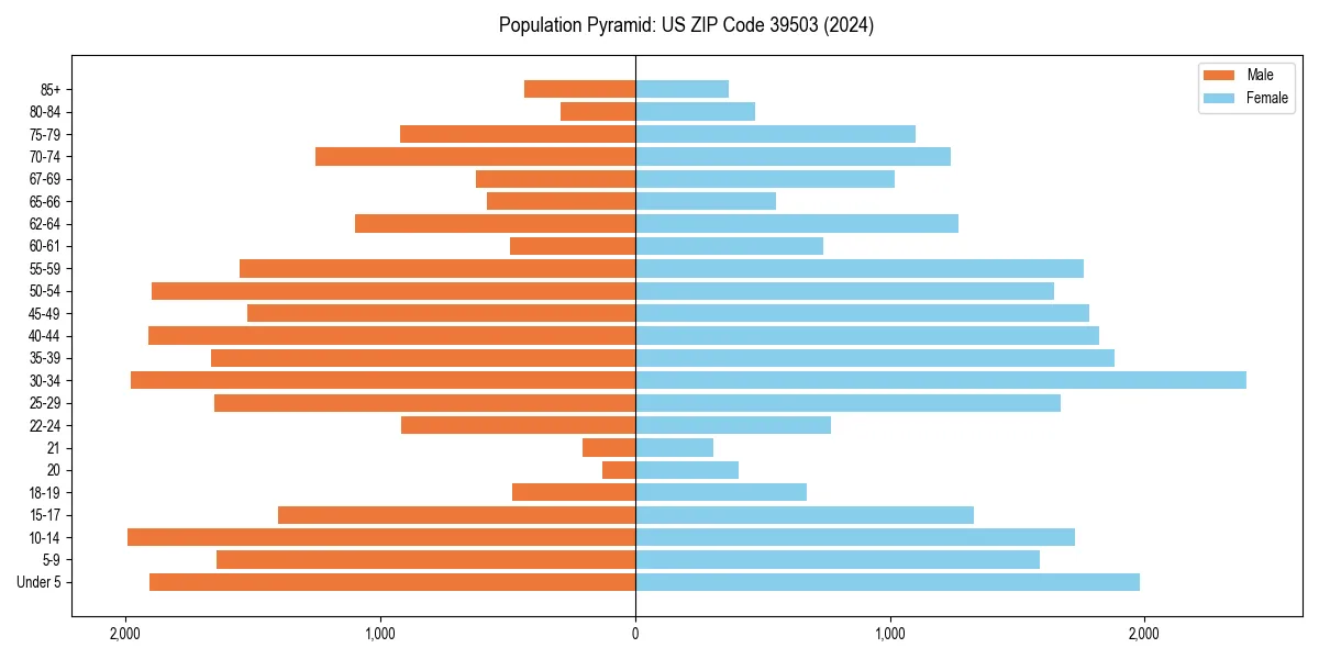 Population pyramid for 