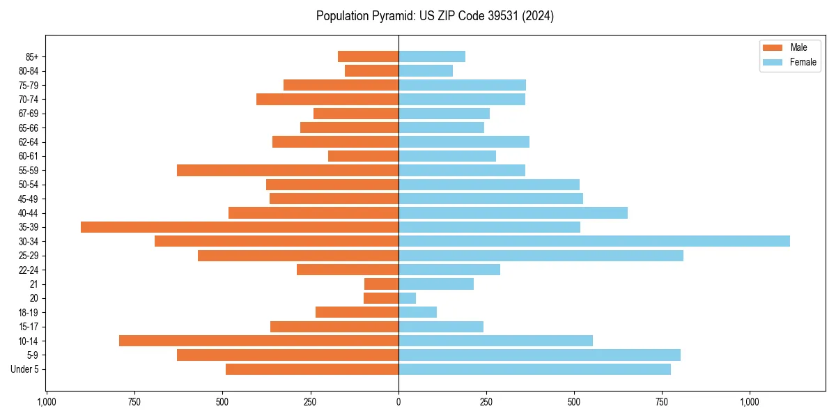 Population pyramid for 
