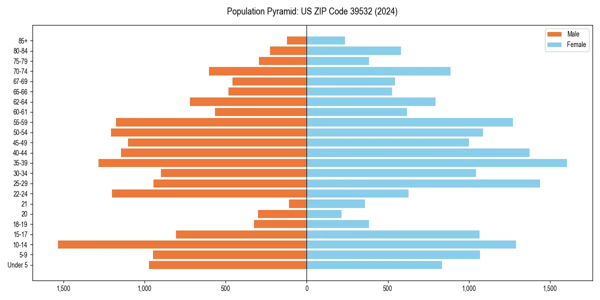 Population pyramid for 