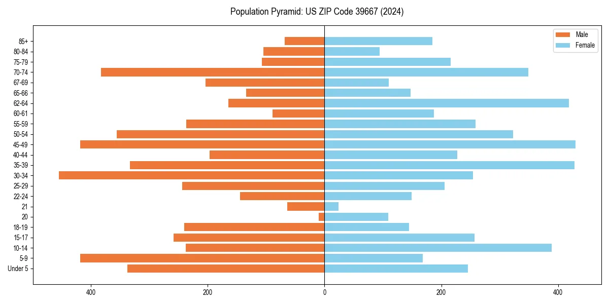 Population pyramid for 